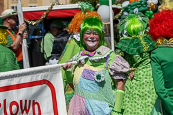 Clown Alley marches in St Patrick Day Parade in The Villages 2022